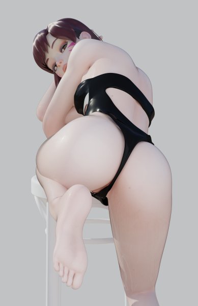 D.butt modeling a japanese swimsuit