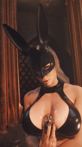 Lara Croft-Easter Special-Bunny-Latex Top-4K-No Watermark