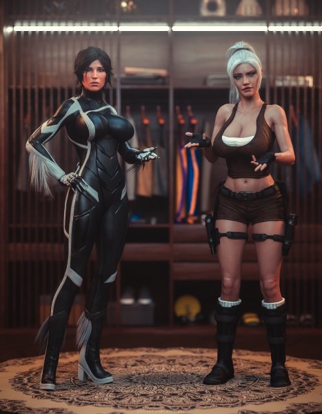 September+Commission+-+Lara+Croft+&amp;+Black+Cat+MrVargas