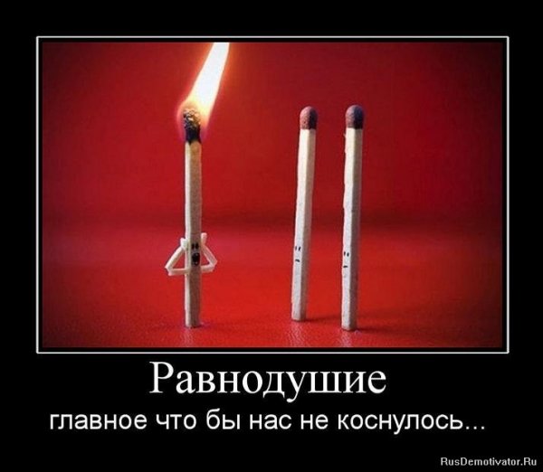 РАВНОДУШИЕ...