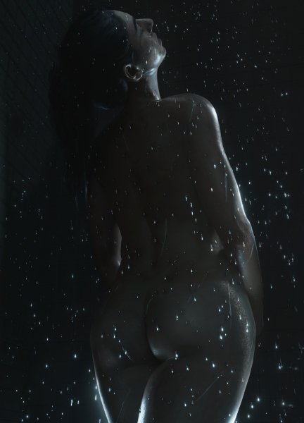 Dina in the Shower