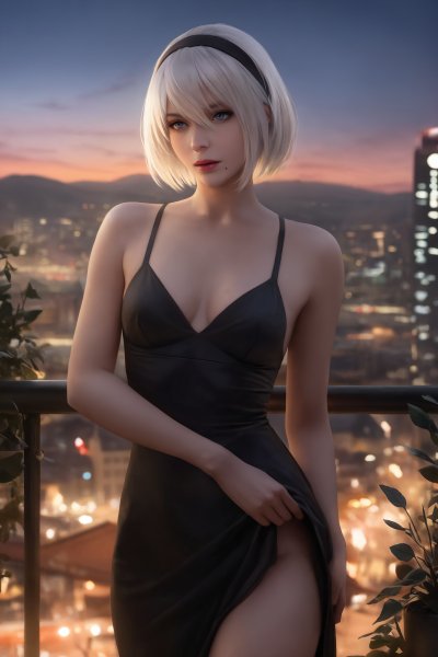 Yorha 2B Wearing Black