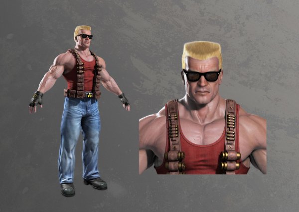 Duke Nukem Forever. 3D-render of Duke