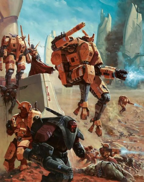 Warhammer 40000 на иллюстрациях художника Karl Kopinski