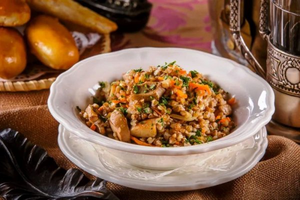 Гречка с грибами и луком
