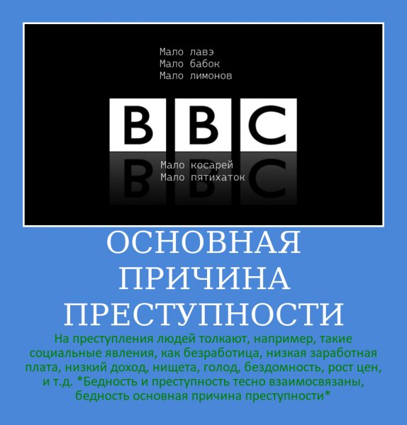 Основная причина преступности