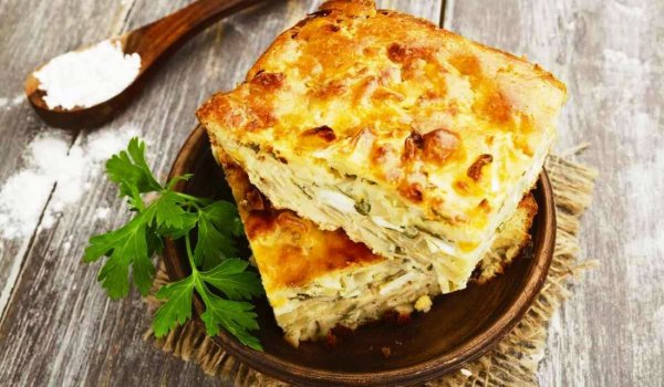 Заливной пирог с капустой