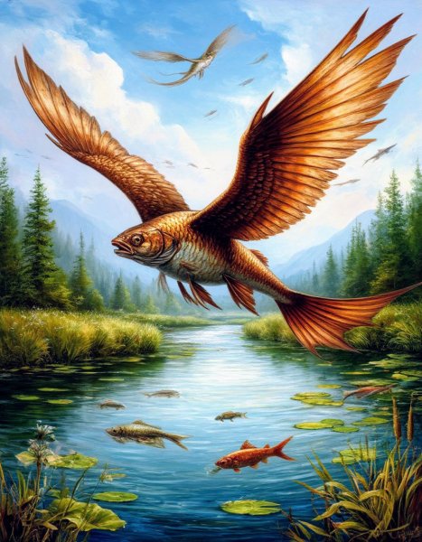Winged fish