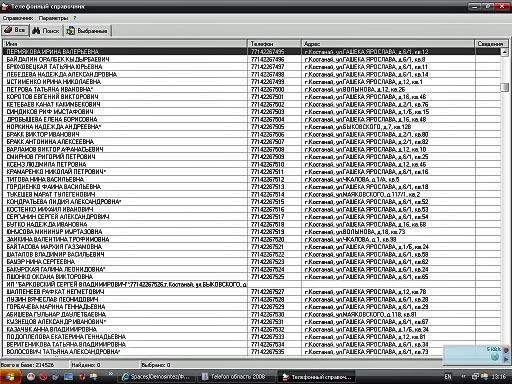 Telefon область 2008