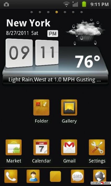 Black Gold Go launcher EX theme