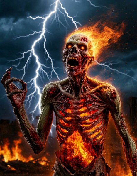 Burn zombie