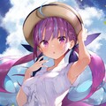 58972-devushka anime lico shlyapa fioletovye volosy.jpg