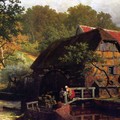 Ахенбах Андреас Вестфальская водяная мельница 1863 Холст масло Реализм Германия Бремен Кунстхалле Дюссельдорфская школа.jpg