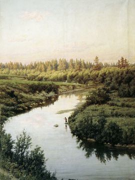 Пейзаж с рекой 1900 холст масло 145х110 см.jpg