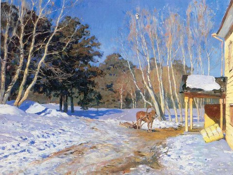 Левитан Исаак Ильич Март Холст масло Реализм Россия.jpg