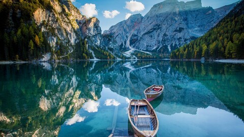 lake deck boat mountains mirror reflection 1920x1080.jpg