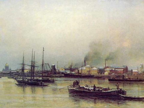 Беггеров Александр Карлович Набережная Невы 1876 53 5 х 93 см Холст масло Реализм Россия Санкт-Петербург Государственный Русский музей.jpg