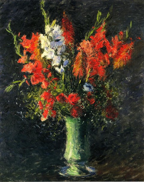 Vase of Gladiolas - 1887 - Private collection - Painting - oil on canvas.jpg