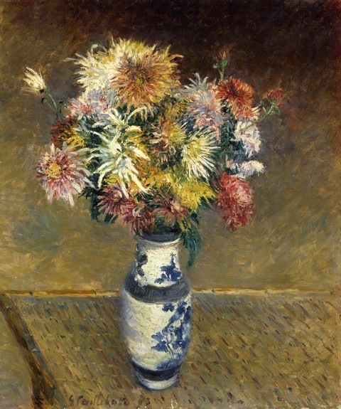 Chrysanthemums in a Vase - 1893 - Private collection - Painting - oil on canvas.jpg