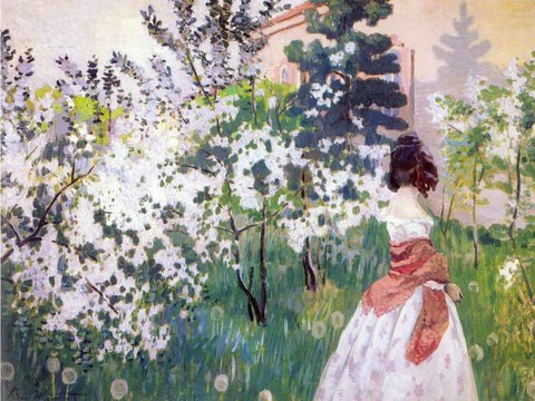 Борисов-Мусатов Виктор Эльпидифорович Весна 1898-1901 71 х 98 см Холст масло Символизм импрессионизм Россия Санкт-Петербург Государственный Русский музей.jpg