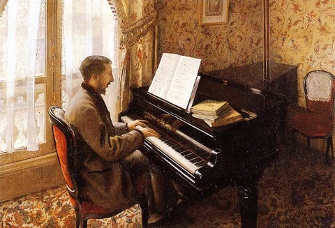 Young Man Playing the Piano - 1876 - Private collection - Painting - oil on canvas.jpg
