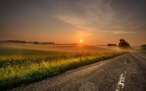 29913-priroda doroga trava solntse gorizont nature road grass the sun horizon.jpg