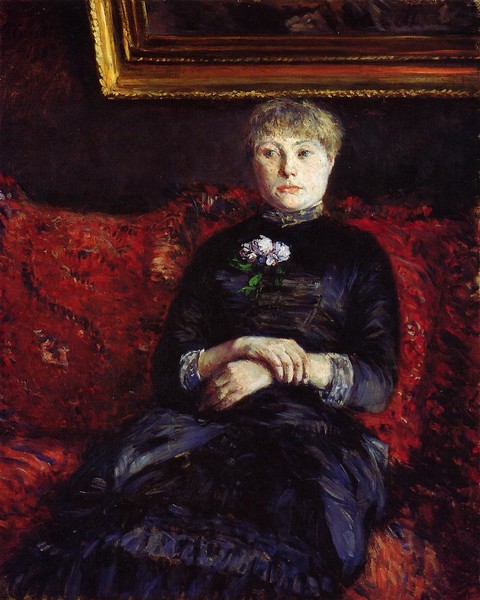Woman Sitting on a Red-Flowered Sofa - 1882 -Seattle Art Museum - Painting - oil on canvas.jpg