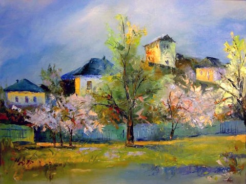 Весна 49 Городской пейзаж 40 x 50 см 2003 Холст масло Александр Полунин.jpg
