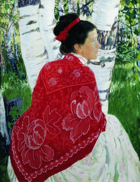 Кустодиев - Портрет жены художника 1909г.jpg