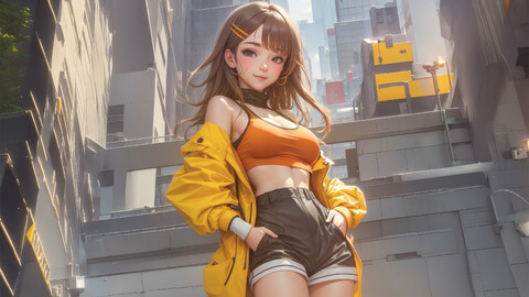 anime-girl-shorts-open-jacket-with-super-car-4k-tc.jpg